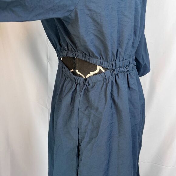 Isabel by Ingrid + Isabel Blue Cut Out Waist Sides Midi Maternity Dress Size XS - Picture 8 of 16